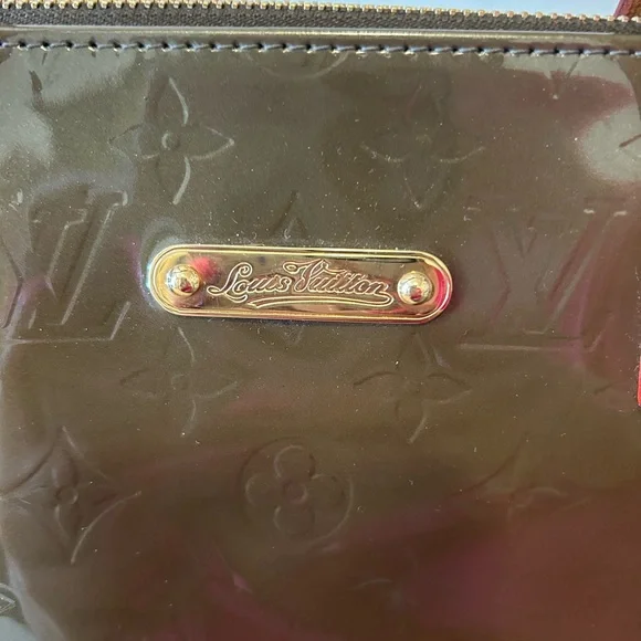 Louis Vuitton Vernis Patent Tote in Dark Brown with Natural Vachetta Handles - Picture 2 of 14